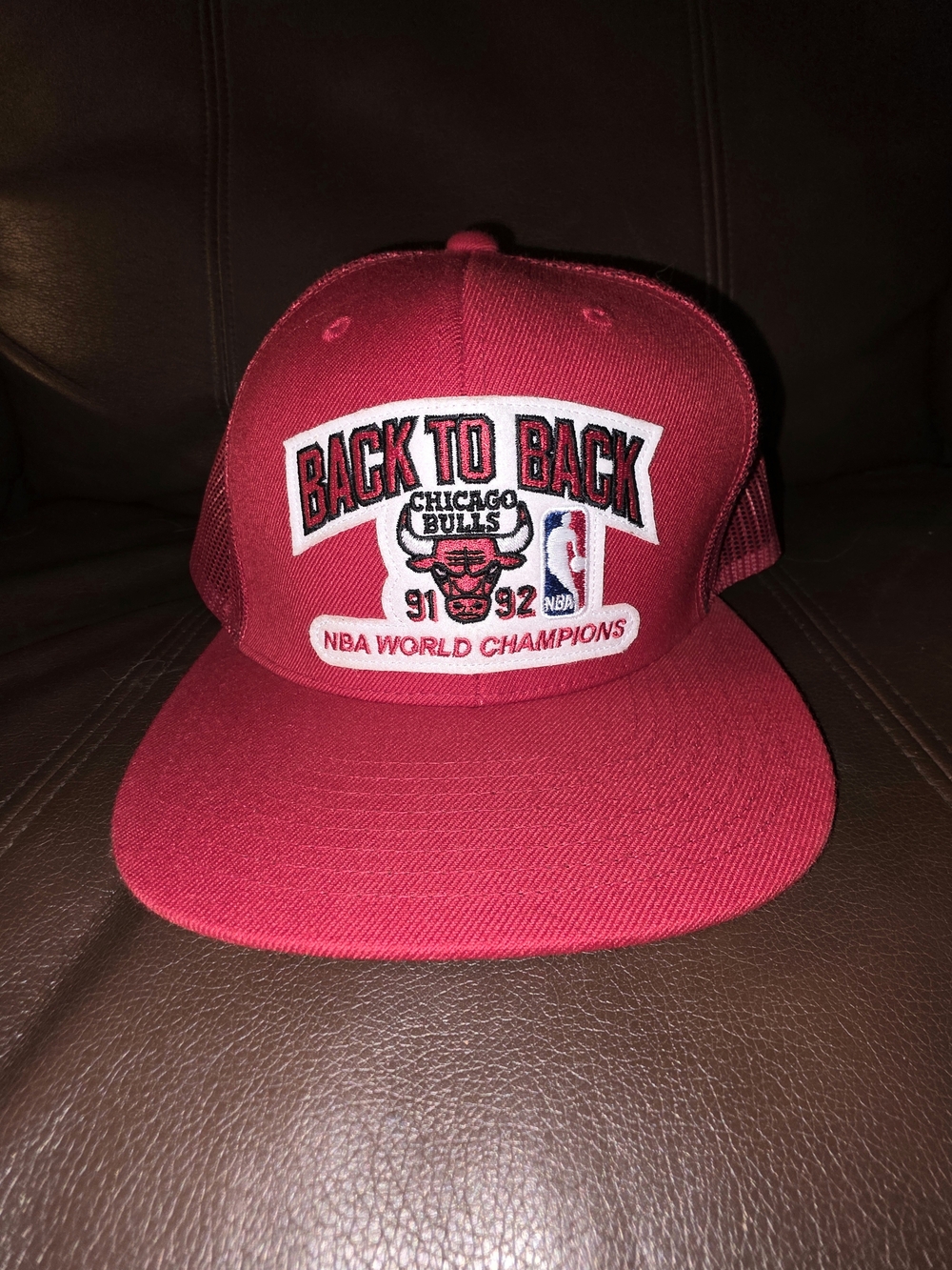 Mitchell & Ness Red Chicago Bulls "Back to Back" Snapback